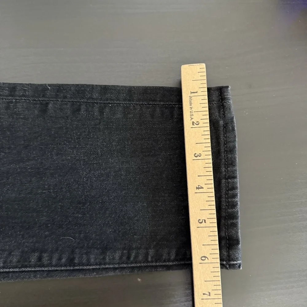 Abercrombie & Fitch Mens 32W 30L Black Jeans Super Skinny Stretch Denim Distress